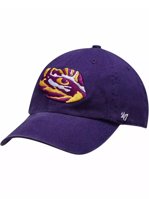 Мужская фиолетовая бейсболка LSU Tigers Team Clean Up '47 Brand