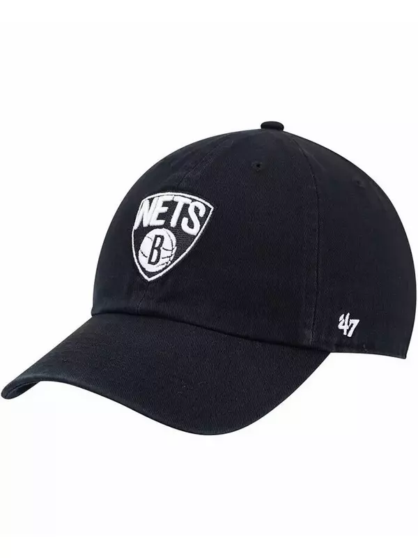 Мужская черная регулируемая кепка Brooklyn Nets Team Clean Up '47 Brand, черный