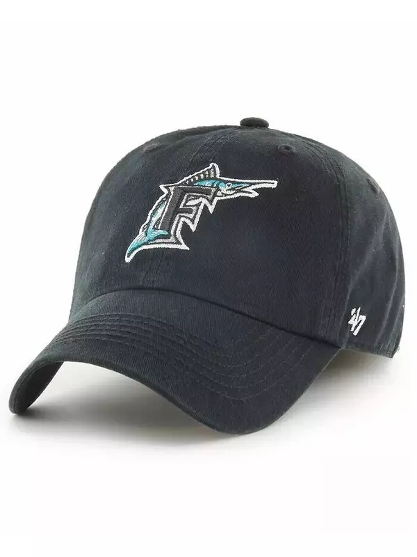 Черная мужская приталенная шляпа Florida Marlins Cooperstown Collection Franchise '47 Brand, черный