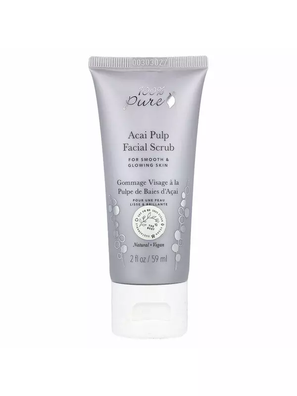 100% Pure, Скраб для лица из мякоти асаи, 59 мл (2 жидк. Унции)