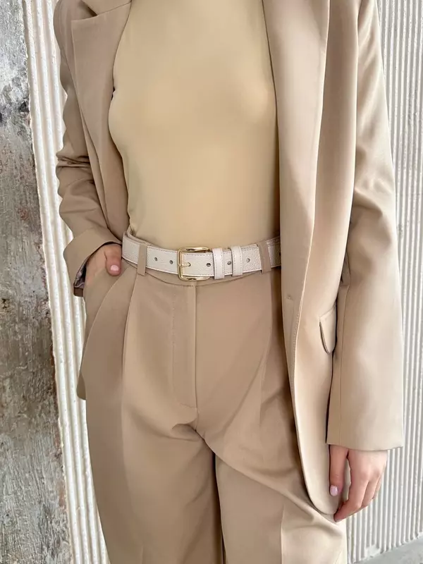 Ремень A.Valentino для женщин, размер 85, молочный