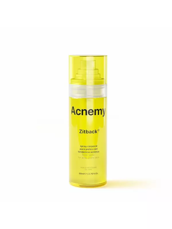 Acnemy Zitback спрей для тела от прыщей с BHA + AHA кислотами, 80 мл