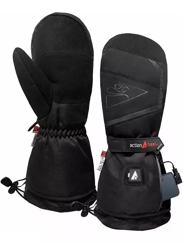 Мужские варежки с подогревом на батарейках ActionHeat, 5 В, черный