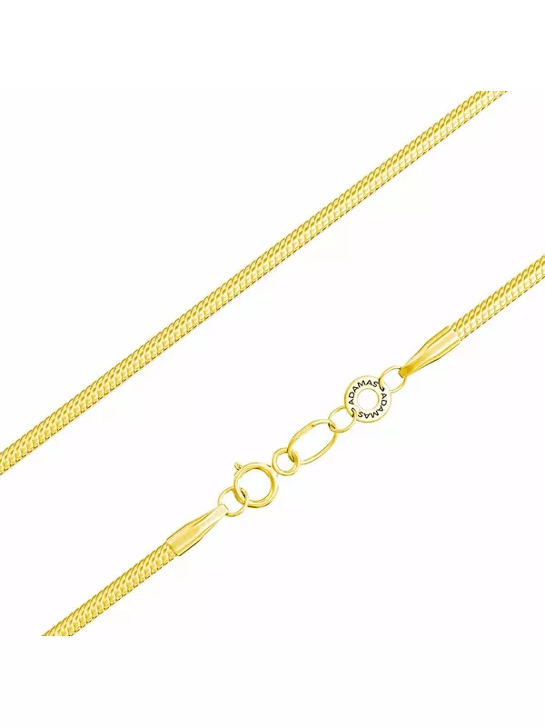 Цепь из желтого золота, плетение снейк