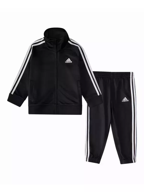 Детский спортивный костюм для мальчиков из трикотажа, 2 предмета adidas, черный