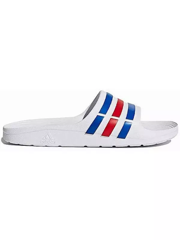 Тапочки adidas Duramo Slides 'White Blue Red', белый