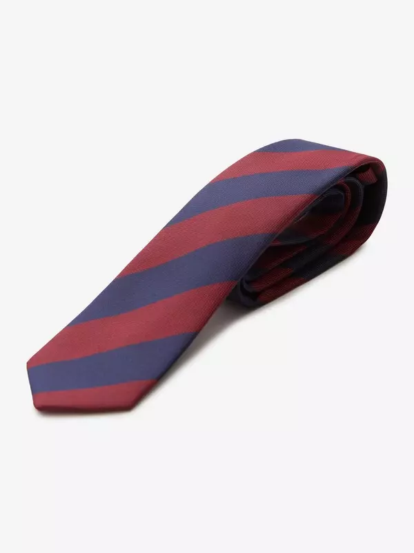 Галстук в полоску 022, красный
