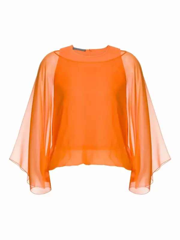 Шелковая блузка Alberta Ferretti, оранжевый