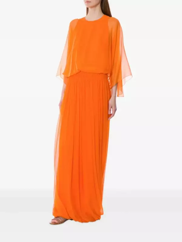 Шелковая блузка Alberta Ferretti, оранжевый