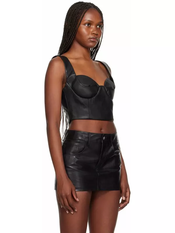 Корсет из искусственной кожи с подкладкой Aleksandre Akhalkatsishvili