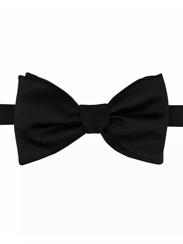 Мужской однотонный атласный галстук-бабочка оверсайз Alfani, черный