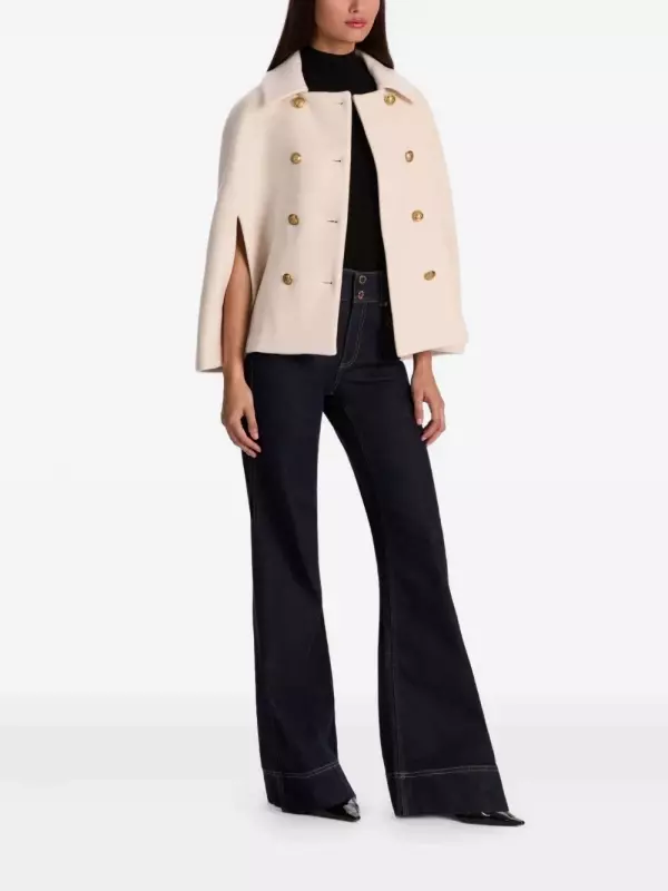 Пончо Reynalda на пуговицах Alice + Olivia, нейтральный