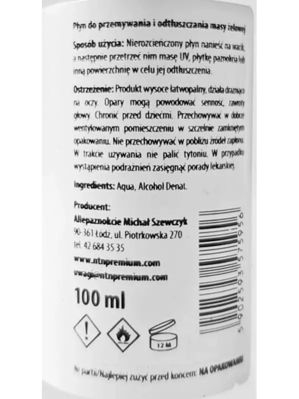 Очиститель-обезжириватель экономичный 100 мл НТН, AllePaznokcie