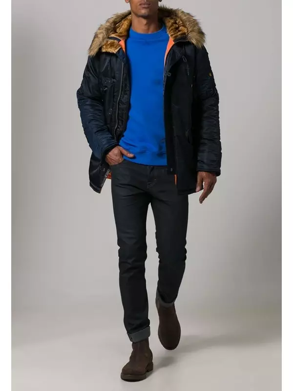 Пальто зимнее Alpha Industries, синий