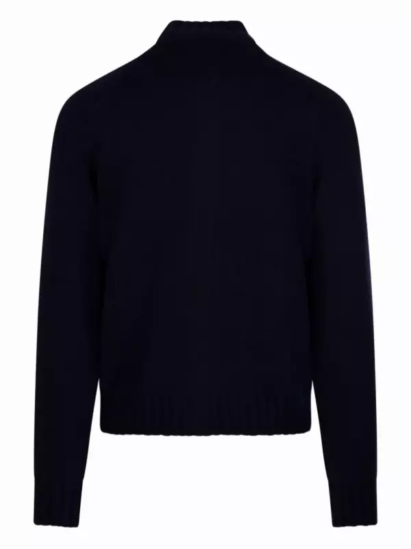 Кардиган с воротником-стойкой и пуговицами Altea, синий