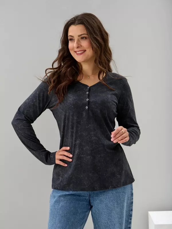 Лонгслив Алтекс, размер 58, , серый