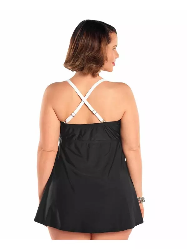 Черно-белый купальник больших размеров Demeter Always for Me