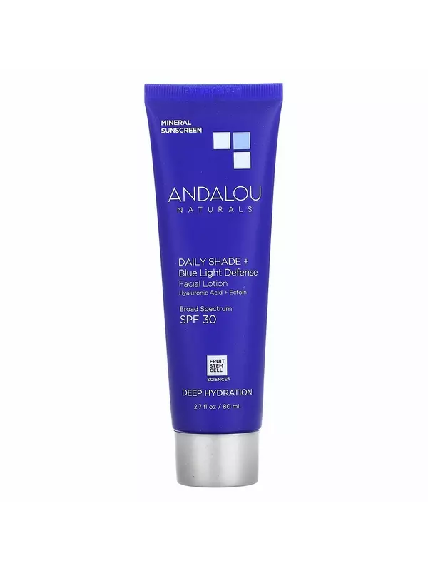Andalou Naturals, Deep Hydration, Daily Shade + лосьон для лица для защиты от синего света, SPF 30, 80 мл (2,7 жидк. Унции)