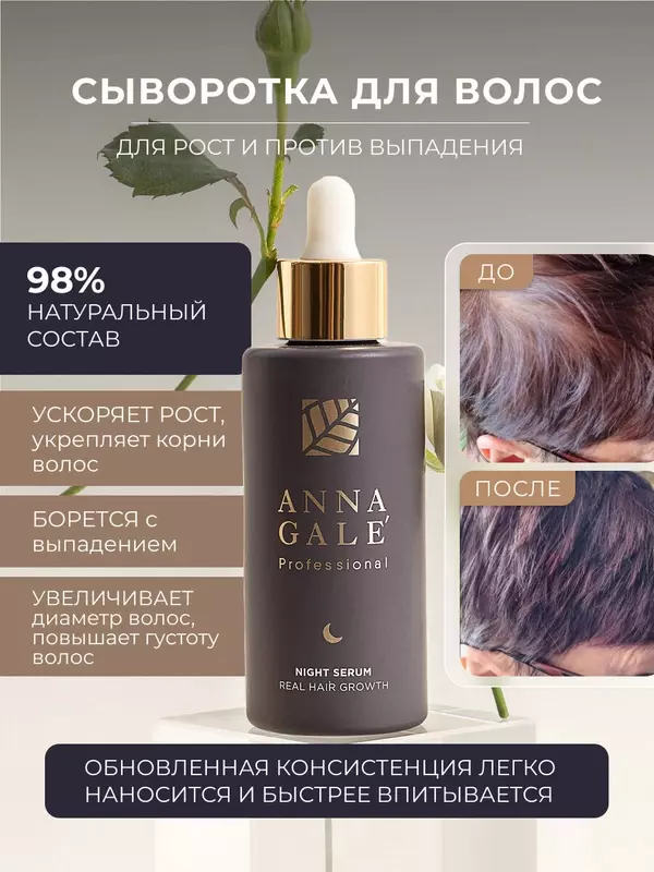 Сыворотка для волос ANNA GALE против выпадения и для роста волос, 100мл