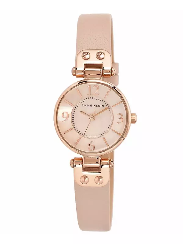 Женские часы с румяным кожаным ремешком, 26 мм 10-9442 RGLP Anne Klein