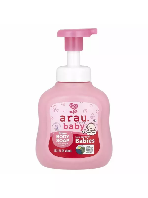 Пенное мыло для тела, лаванда, 15,21 жидких унций (450 мл) Arau.Baby