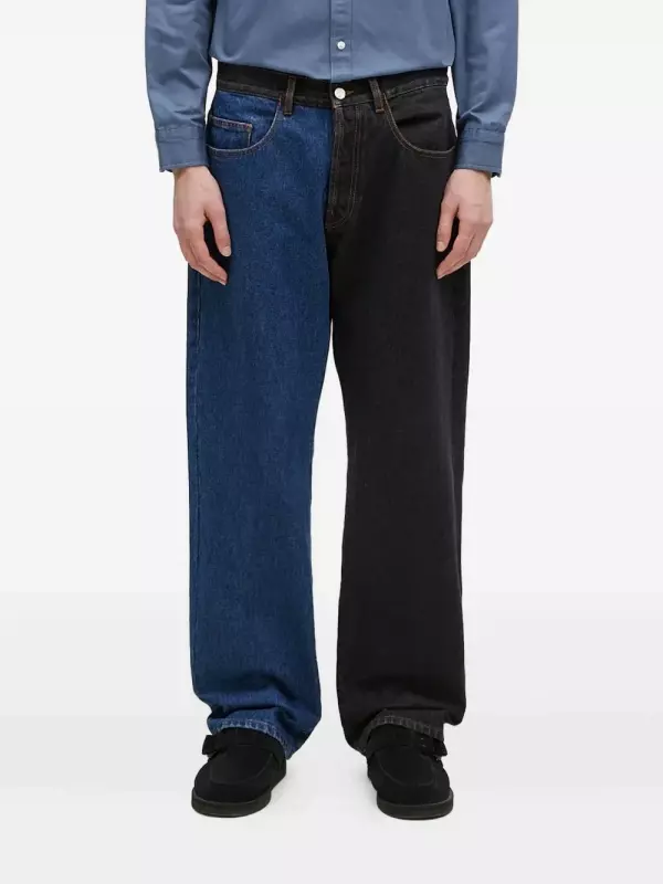 Джинсы с вышитым логотипом Aries, черный