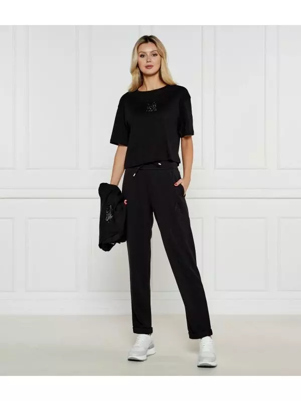 Футболка женская Armani Exchange Cropped Fit, черный