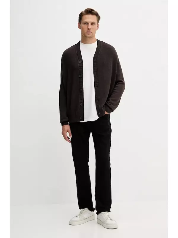 Кардиган с добавлением шерсти Armani Exchange, зеленый