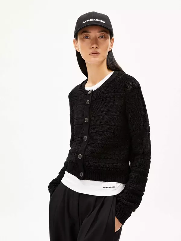 Вязаный кардиган ARMEDANGELS, черный