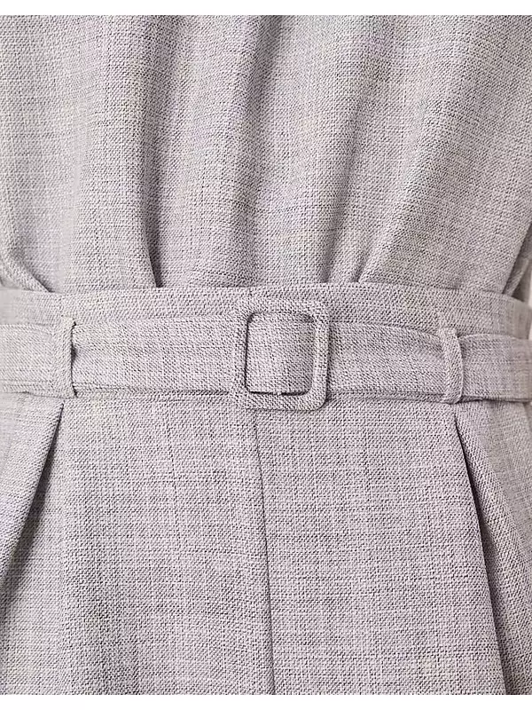 Короткий комбинезон ASOS DESIGN с поясом, серый