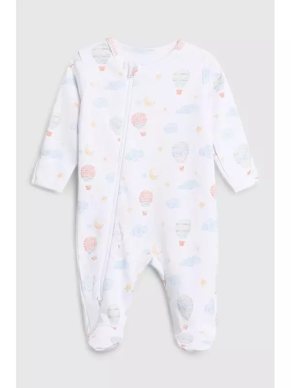 Комбинезон хлопковый на молнии с принтом Aspaya