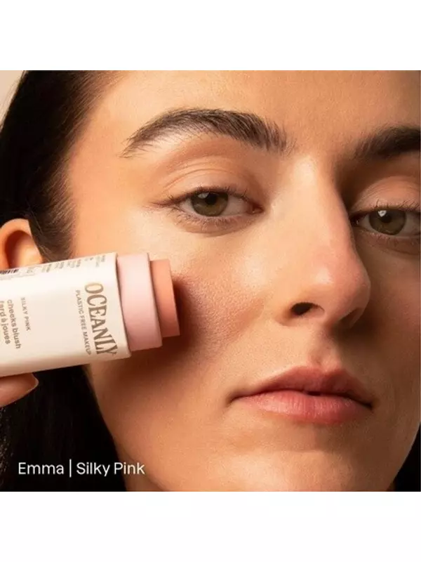 ATTITUDE Oceanly Легкие румяна без пластика Не содержат диоксида титана Сертифицировано EWG Веганский макияж Шелковисто-розовые 8,5 грамм