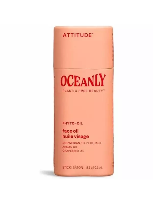 Масло-карандаш для лица ATTITUDE Oceanly, сертифицированное EWG, растительные и минеральные ингредиенты, веганские средства по уходу за кожей, ФИТОМАСЛО, без запаха, 8,5 грамма