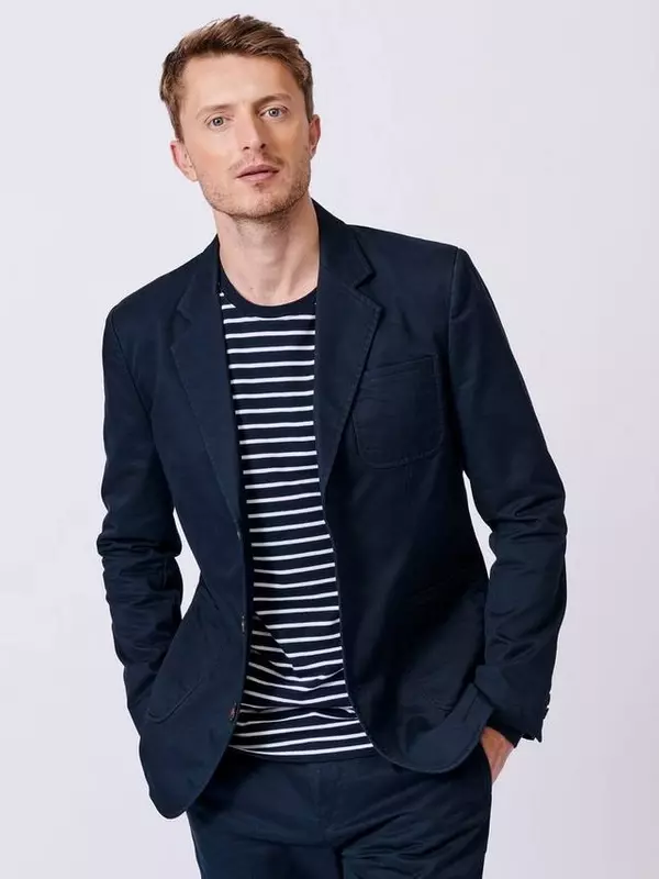 Марехам пиджак с накладными карманами Aubin, Navy