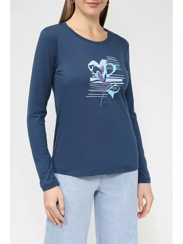 Хлопковый лонгслив с принтом Auranna