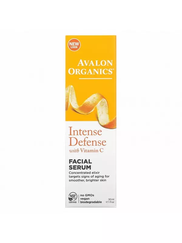 Avalon Organics, Intense Defense, сыворотка для лица с витамином С, 30 мл (1 жидкая унция)