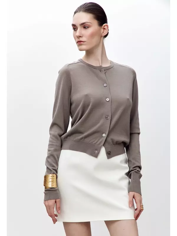 Кардиган из тонкой шерсти мериноса AZUR