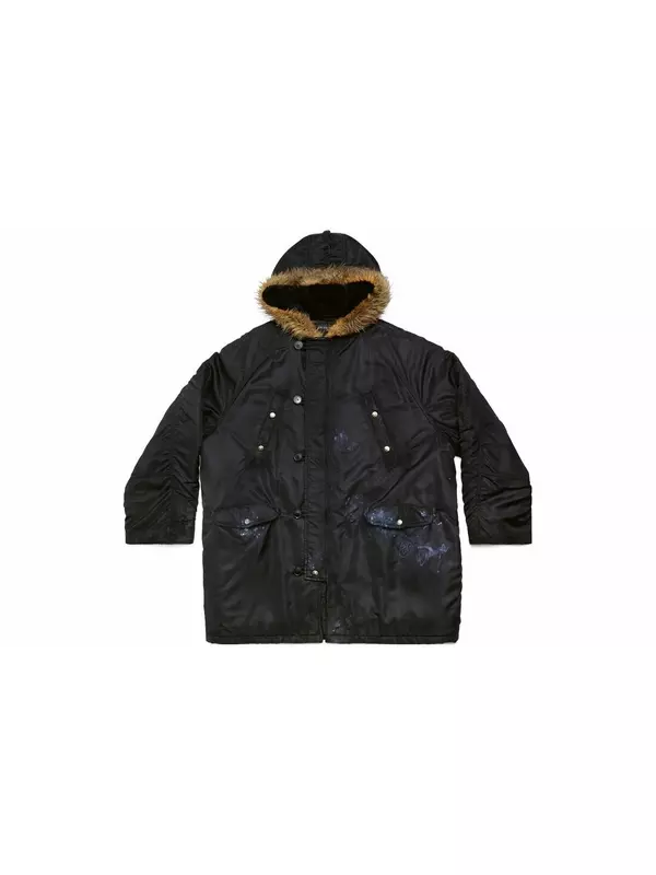 Пальто мужское черное Balenciaga, черный