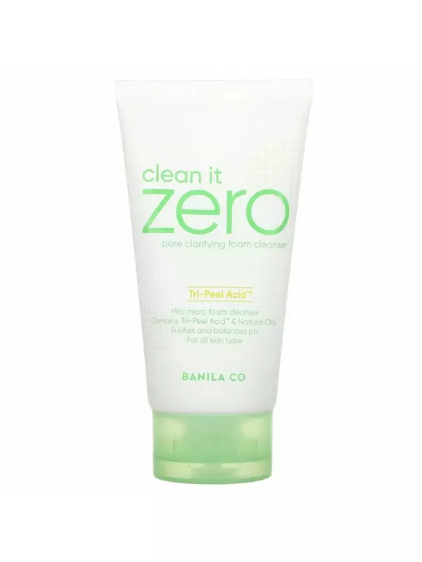 Banila Co., Clean It Zero, Tri-Peel кислотная очищающая пенка для умывания, 5,07 жидких унций (150 мл)