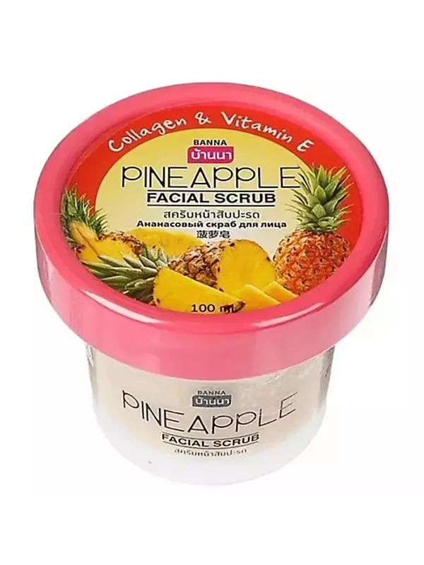 BANNA Скраб тайский для лица с ананасом, коллагеном и витамином Е 100