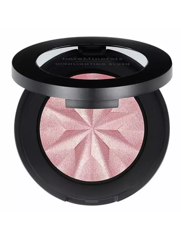 BareMinerals Gen Nude Highlighting Blush Румяна 2-в-1 + хайлайтер Гибридный шелковистый растушевываемый макияж Для повседневного ношения без талька Vegan Rose Glow