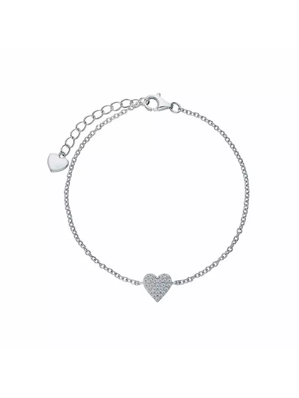 Серебряный браслет с фианитами