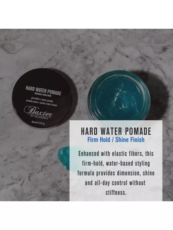 Помада для волос с жесткой водой для мужчин, блестящая помада для прочной фиксации волос, Baxter Of California