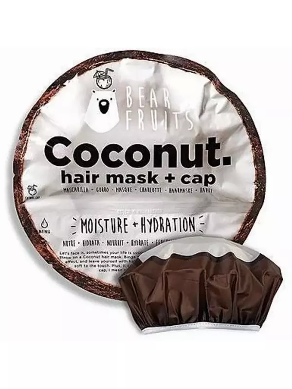 Маска для волос Coconut Moisture + Hydration с многоразовой крышкой, 20 мл, Bear Fruits