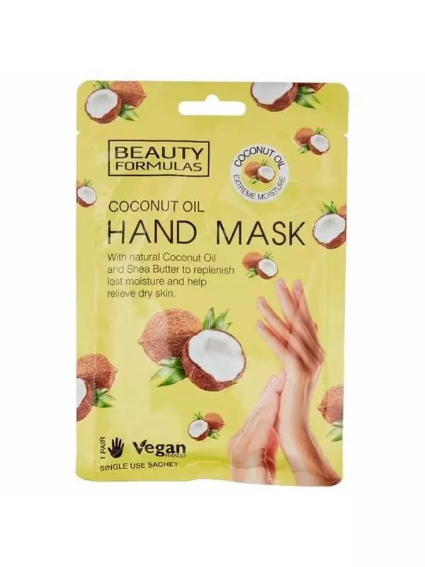 Регенерирующая маска для рук, Кокосовое масло, 1 пара Beauty Formulas Hand Mask