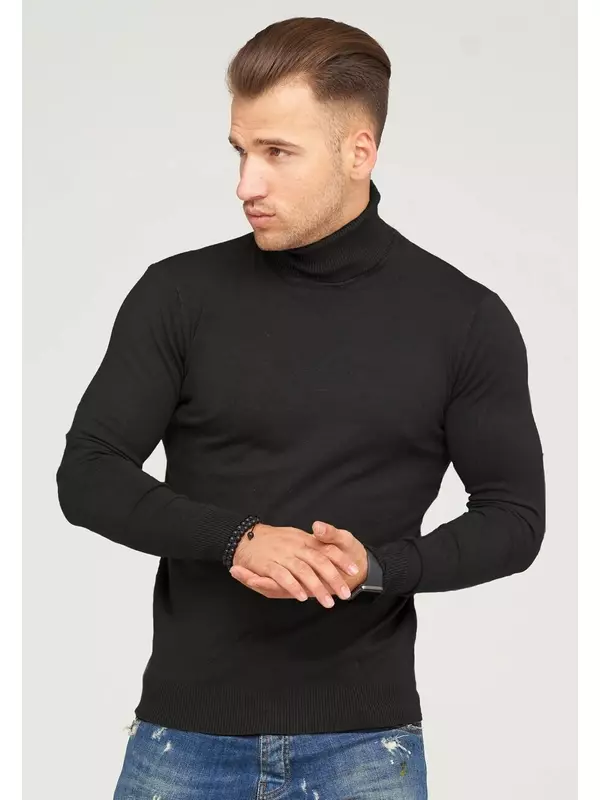 Водолазка behype Sweater TIBERIUS, черный