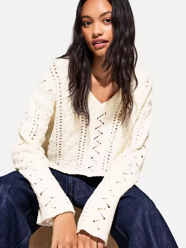 Свитер Bershka, экрю