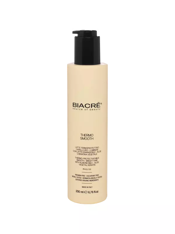 Термозащитное и разглаживающее молочко для всех типов волос, 200 мл Biacré Smoothing