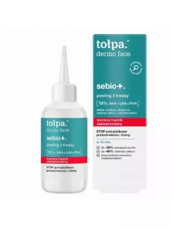 Tolpa 50 мл Sebio+ Пилинг для лица с 3 кислотами Bielenda Group S.A