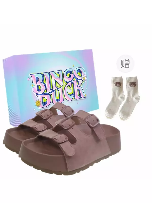 BINGO DUCK Женские противоскользящие тапочки серые, цвет Gray